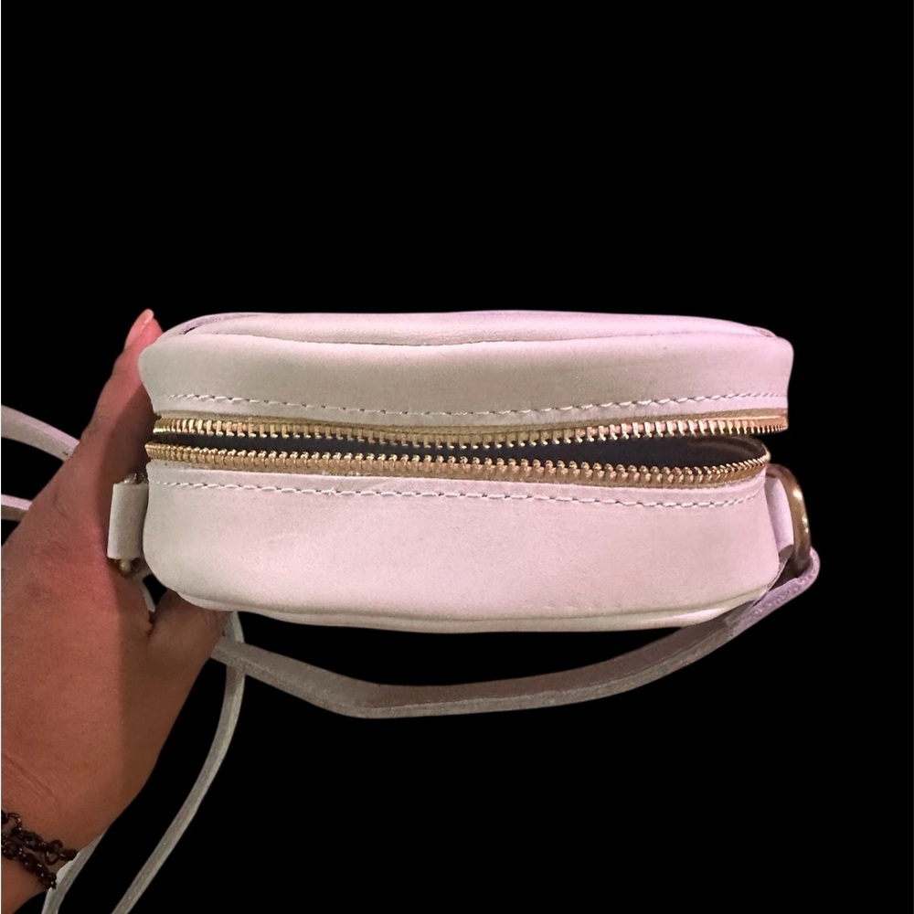 Portland Leather Beluga Small Circle Gray Bag - Picture 6 of 10